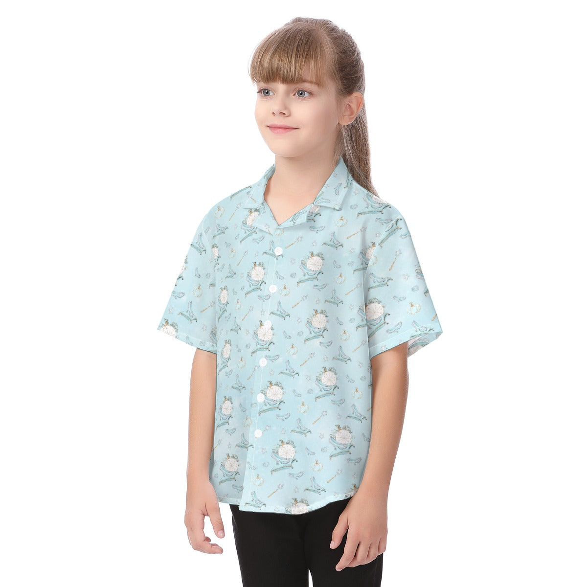 Enchanted Glass Slipper - Kid's Hawaiian Button Up Shirt