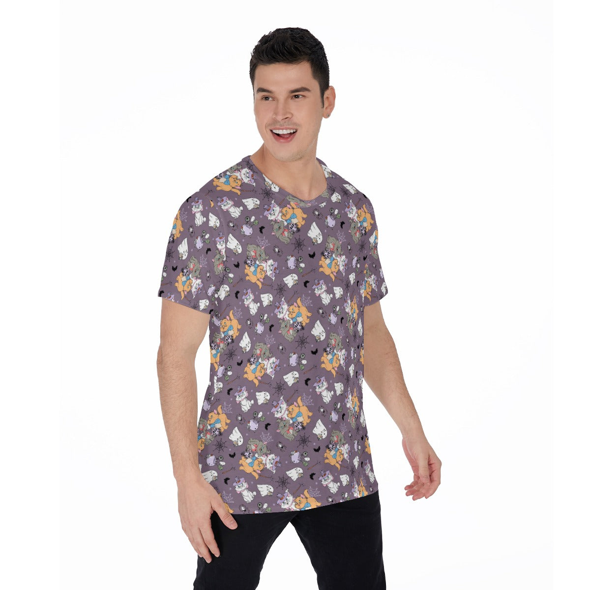 Spooky Fancy Felines - Men's Short Sleeve T-Shirt