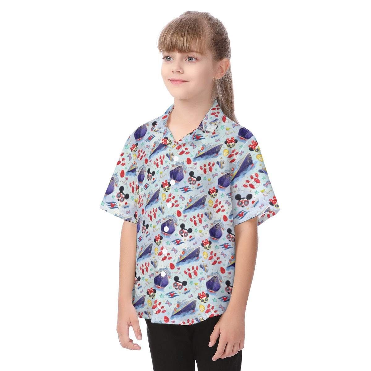 DCL Cruise Style Adventure - Kid's Hawaiian Button Up Shirt