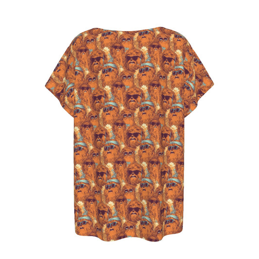 Retro Furry Friend Summer Vibes - Women’s Relaxed Fit Scoop Tee