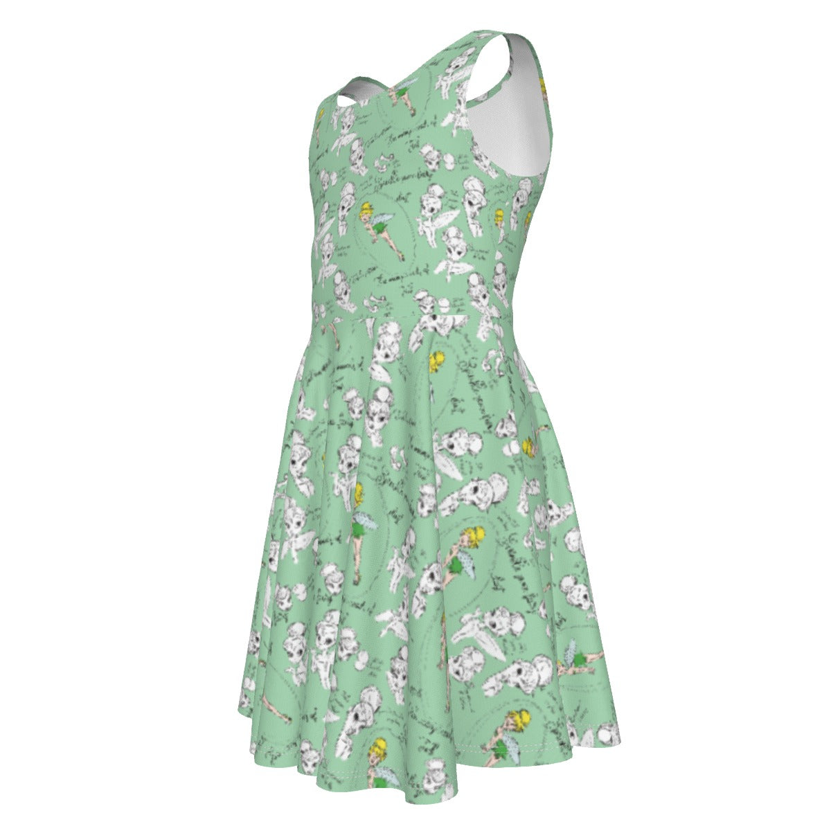 Drawing Pixie Fairy - Kid's Sleeveless Skater Dress
