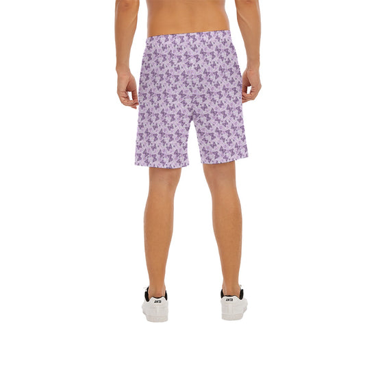Lavender Butterflies - Men’s Pocket Beach Shorts