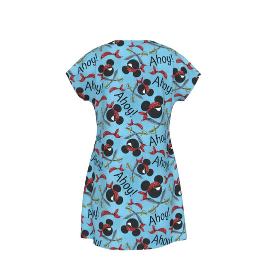 Pirate Mouse Ahoy! - Women's T-Shirt Dress