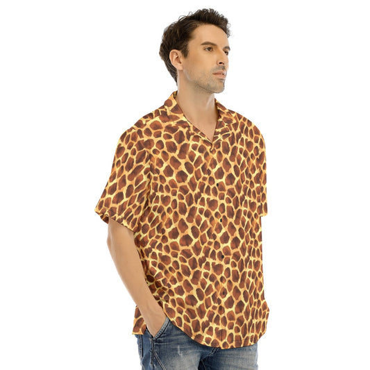 Animal Print - Giraffe - Men's Hawaiian Button Up Shirt