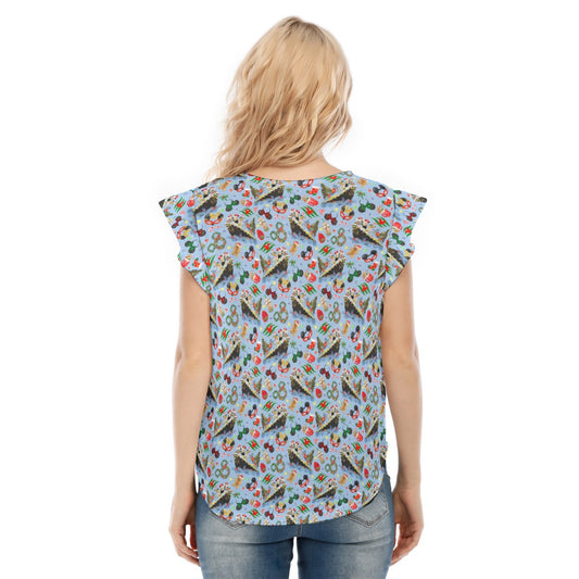 Very Merrytime Christmas Cruise - Women’s Flutter Sleeve Top