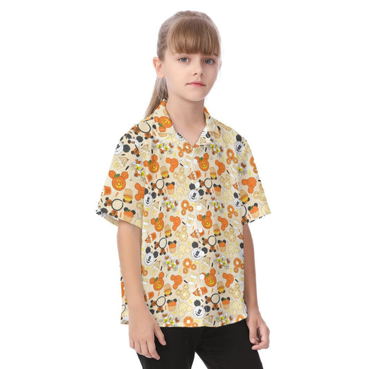 Halloween Snack Treats - Kid's Hawaiian Button Up Shirt