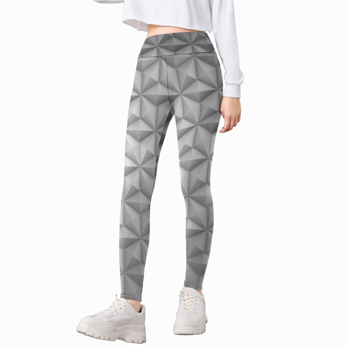 Geometric Silver Sphere - Kid's Leggings