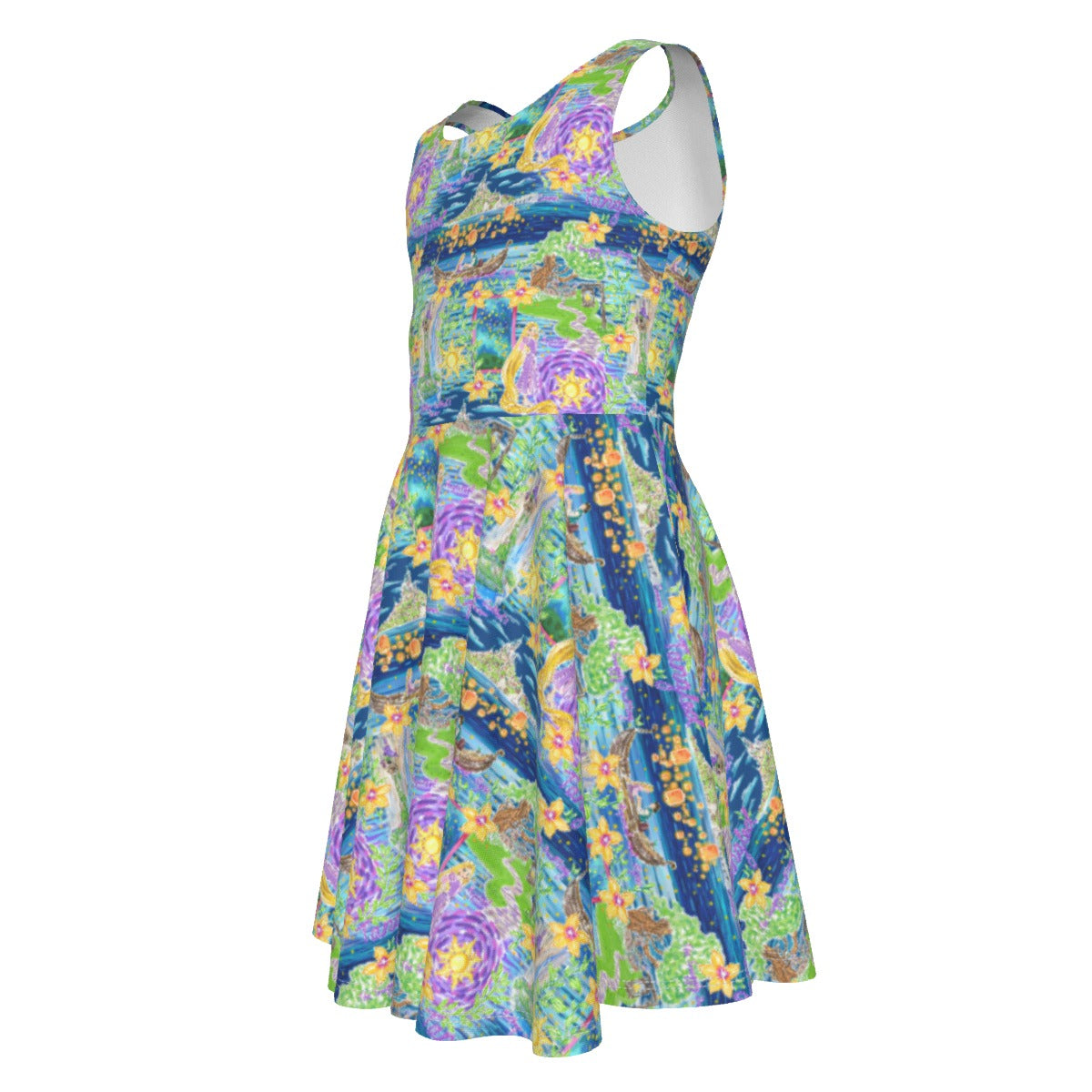 Lantern Festival Glow - Kid's Sleeveless Skater Dress