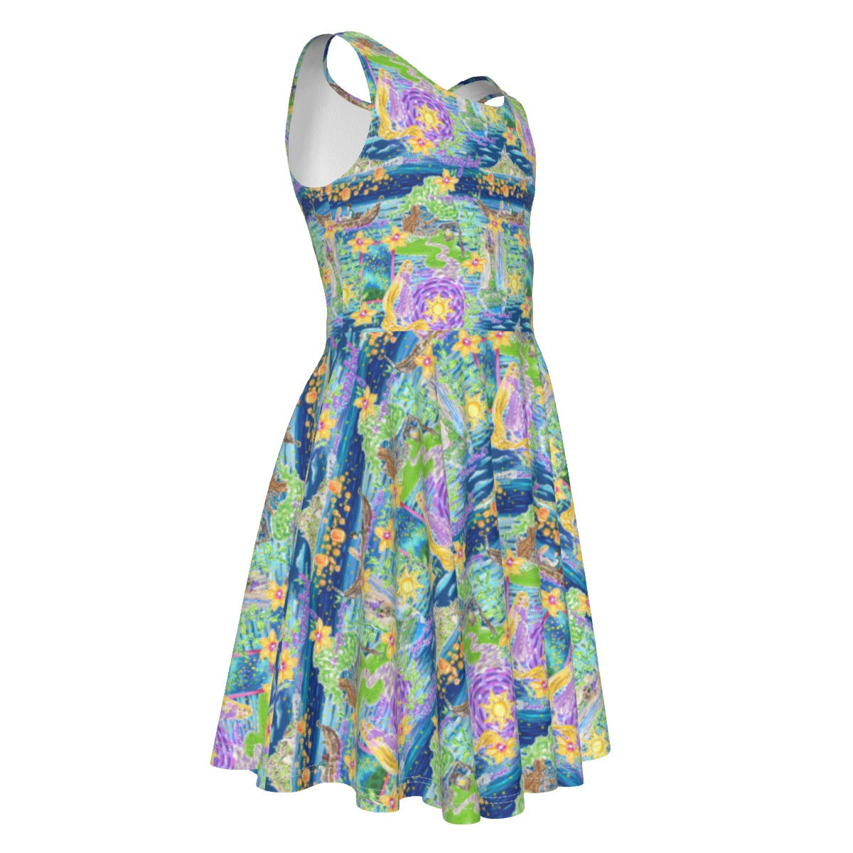 Lantern Festival Glow - Kid's Sleeveless Skater Dress