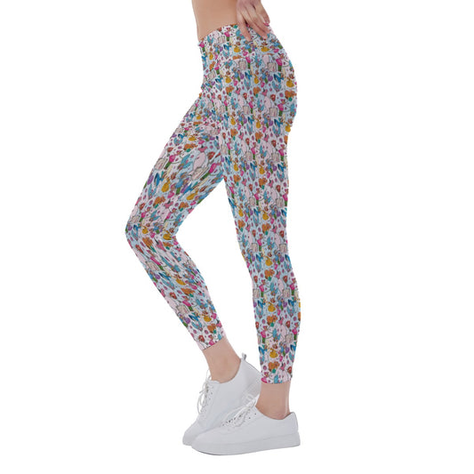 Tiny Tailors & Sewing Friendsends - Women's Yoga Leggings