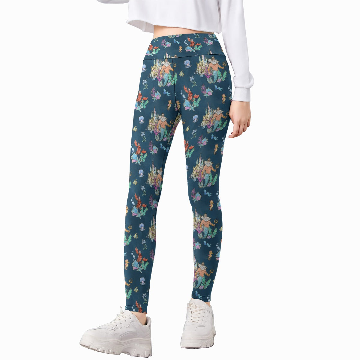 Whimsical Sea King and Crab - Kid's Leggings