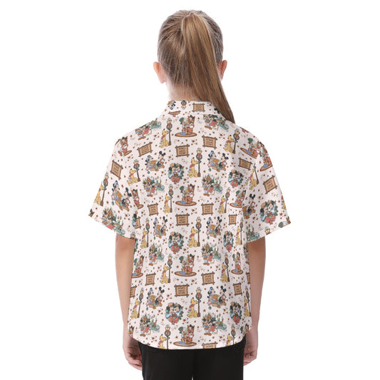 Victorian Holiday Celebration - Kid's Hawaiian Button Up Shirt