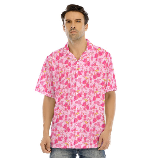 Fruitimals - Cherry Kittens - Men's Hawaiian Button Up Shirt