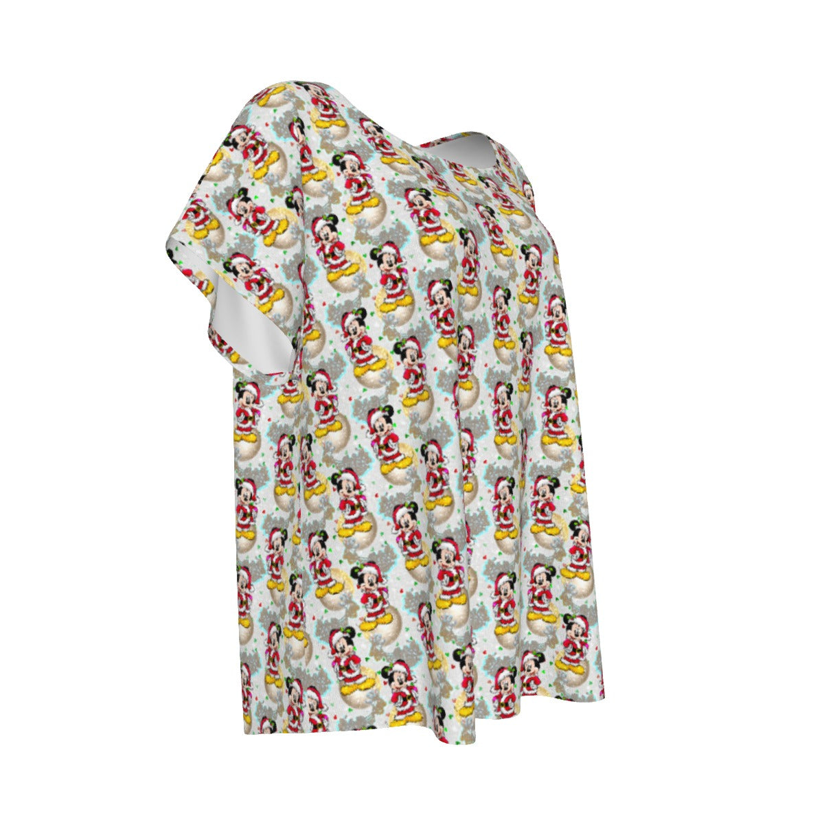 Santa Mouse Celebration - Women’s Relaxed Fit Scoop Tee