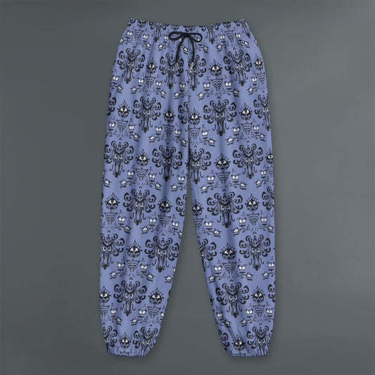 Spooky Mansion Wallpaper - Plush Fleece Lounge Pants