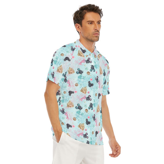 Watercolor Mermaid Mouse Ears - Men's Polo Shirt