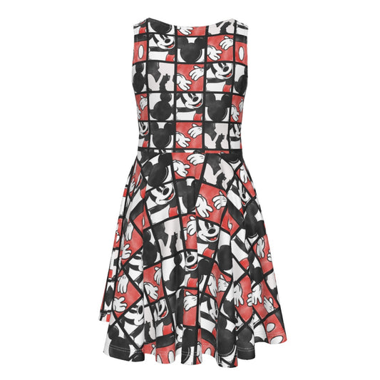 Mouse Block Party - Kid's Sleeveless Skater Dress