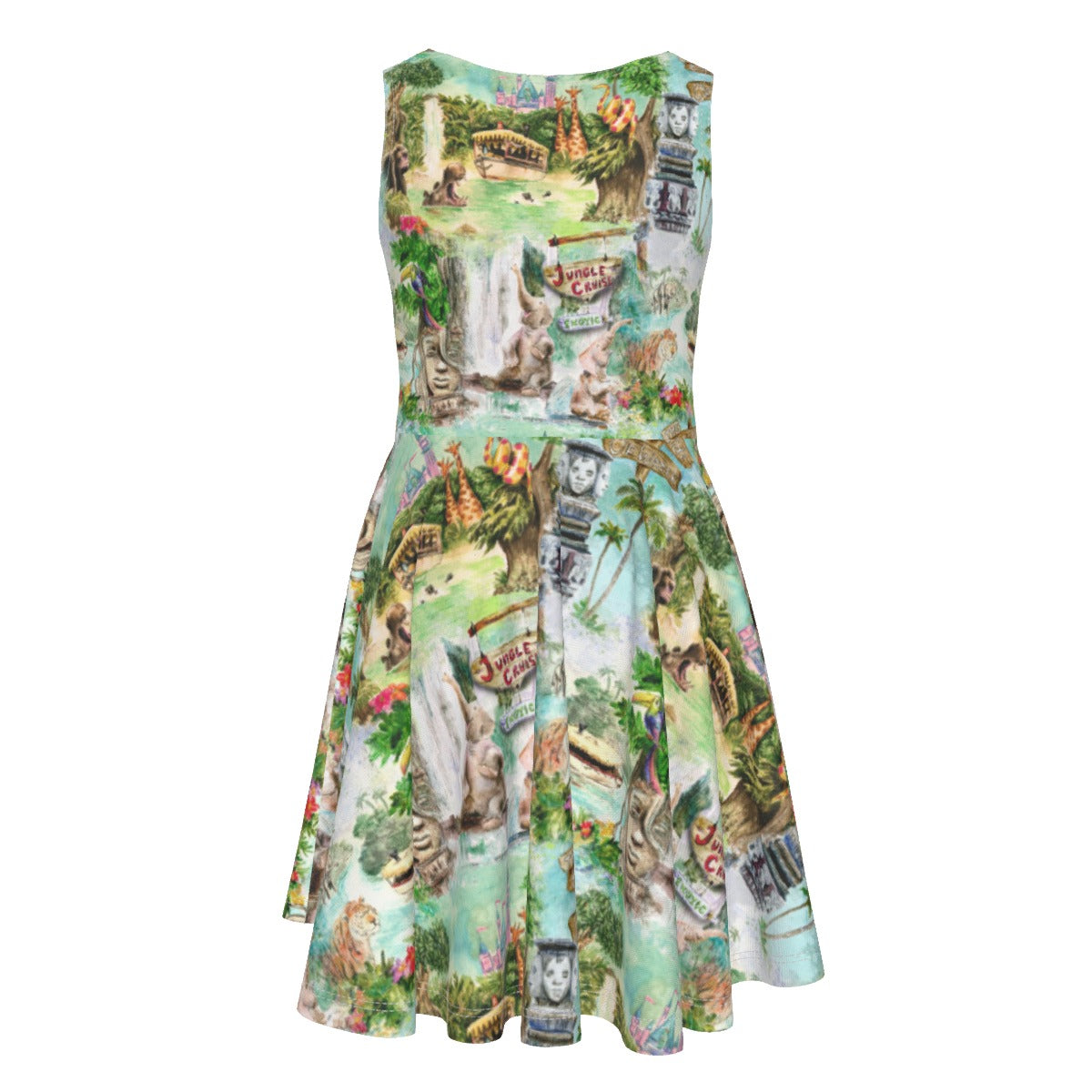 Jungle River Cruise - Kid's Sleeveless Skater Dress