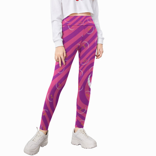 Whimsical Grinning Stripes - Kid's Leggings