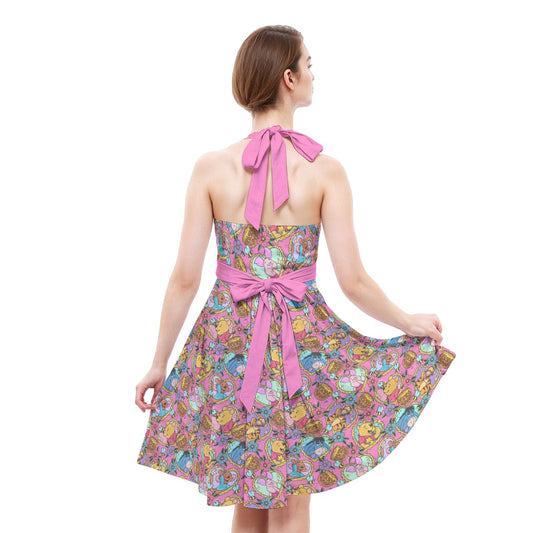 Tattoo Hearts Woodland Friendsends - Women's Halter Vintage Pocket Dress