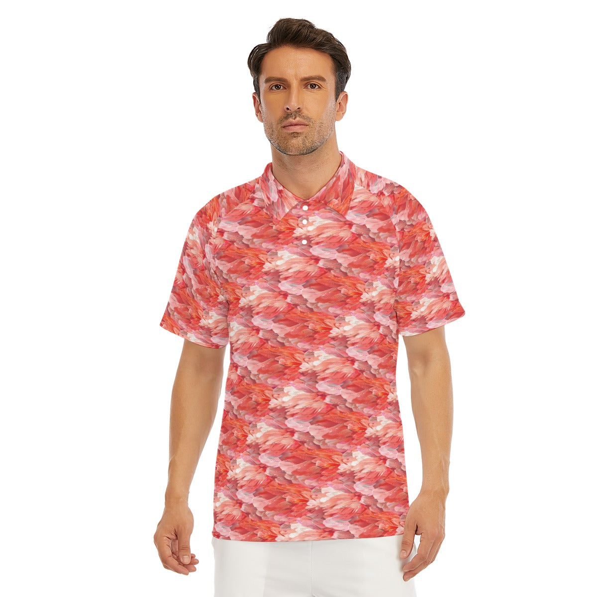 Animal Print - Flamingo - Men's Polo Shirt