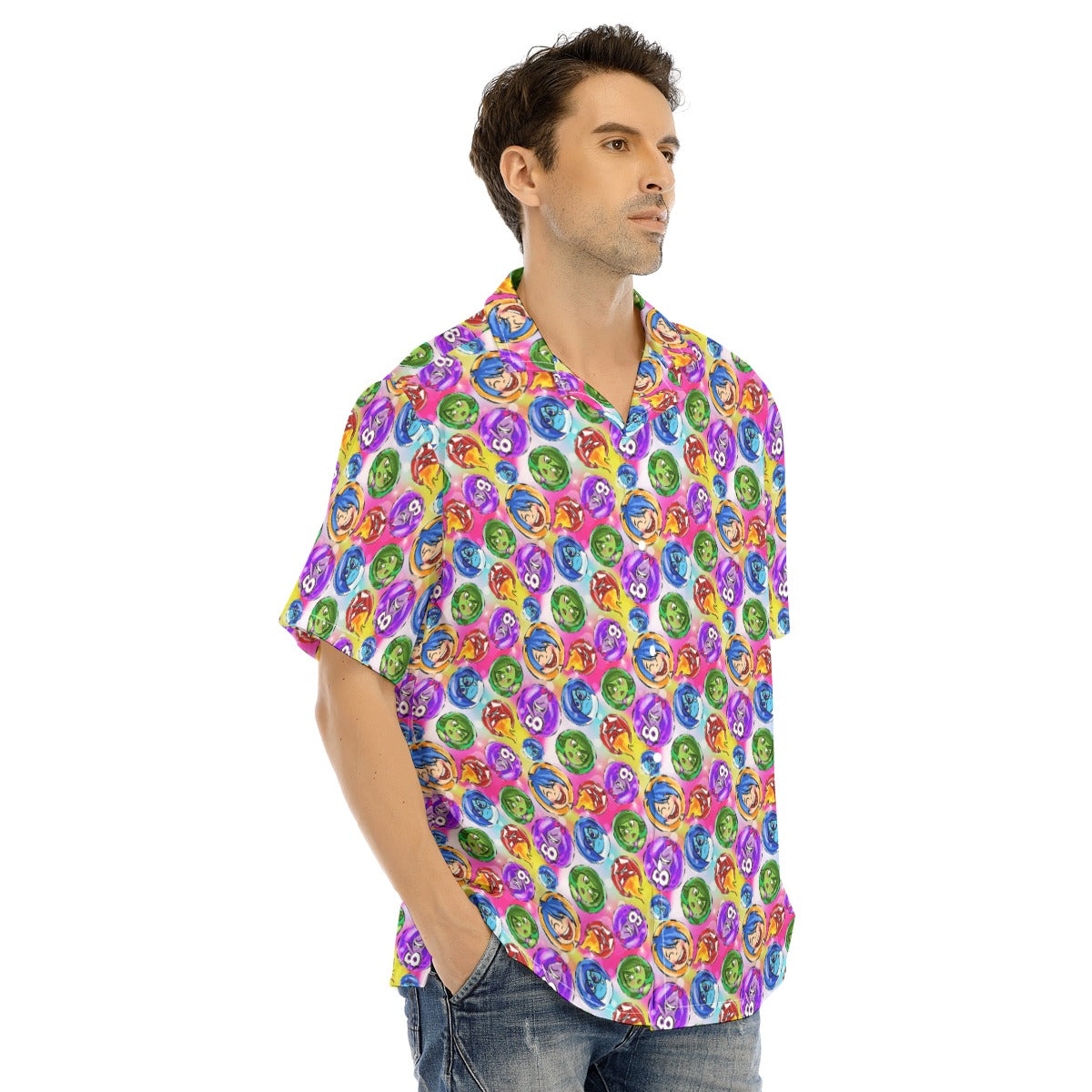 Inside Out Emotions - Men's Hawaiian Button Up Shirt