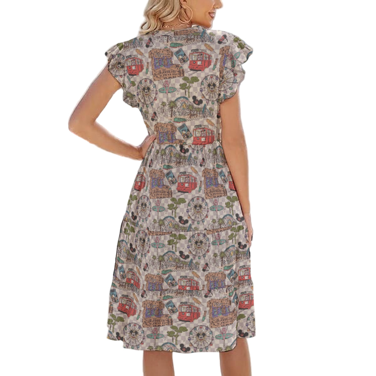 Original DCA - Women's Tiered Pocket Midi Dress