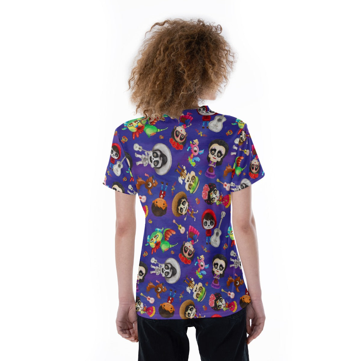 Poco Loco Día de Muertos - Women's Short Sleeve V-Neck T-Shirt
