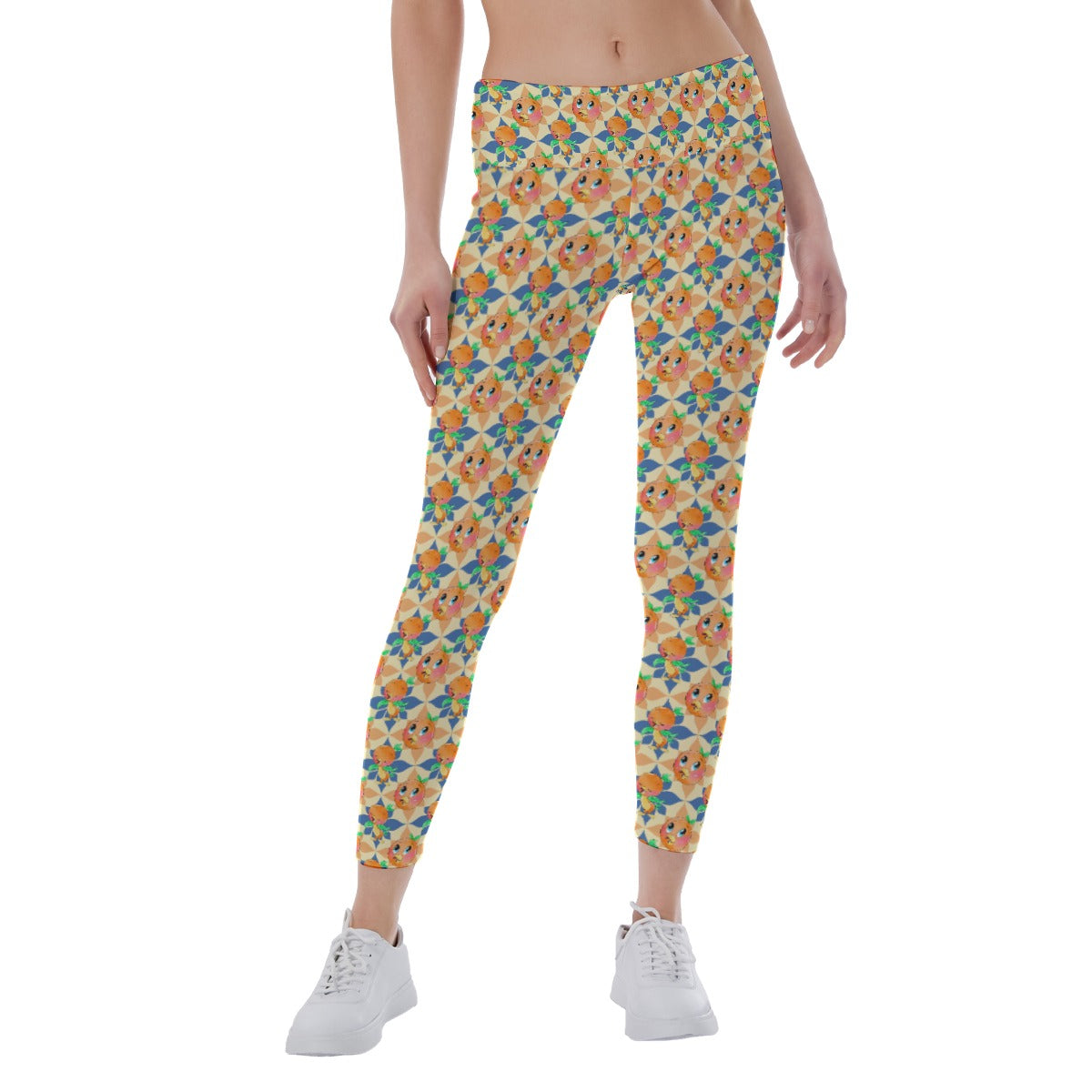 Retro Citrus Play - Women's Yoga Leggings
