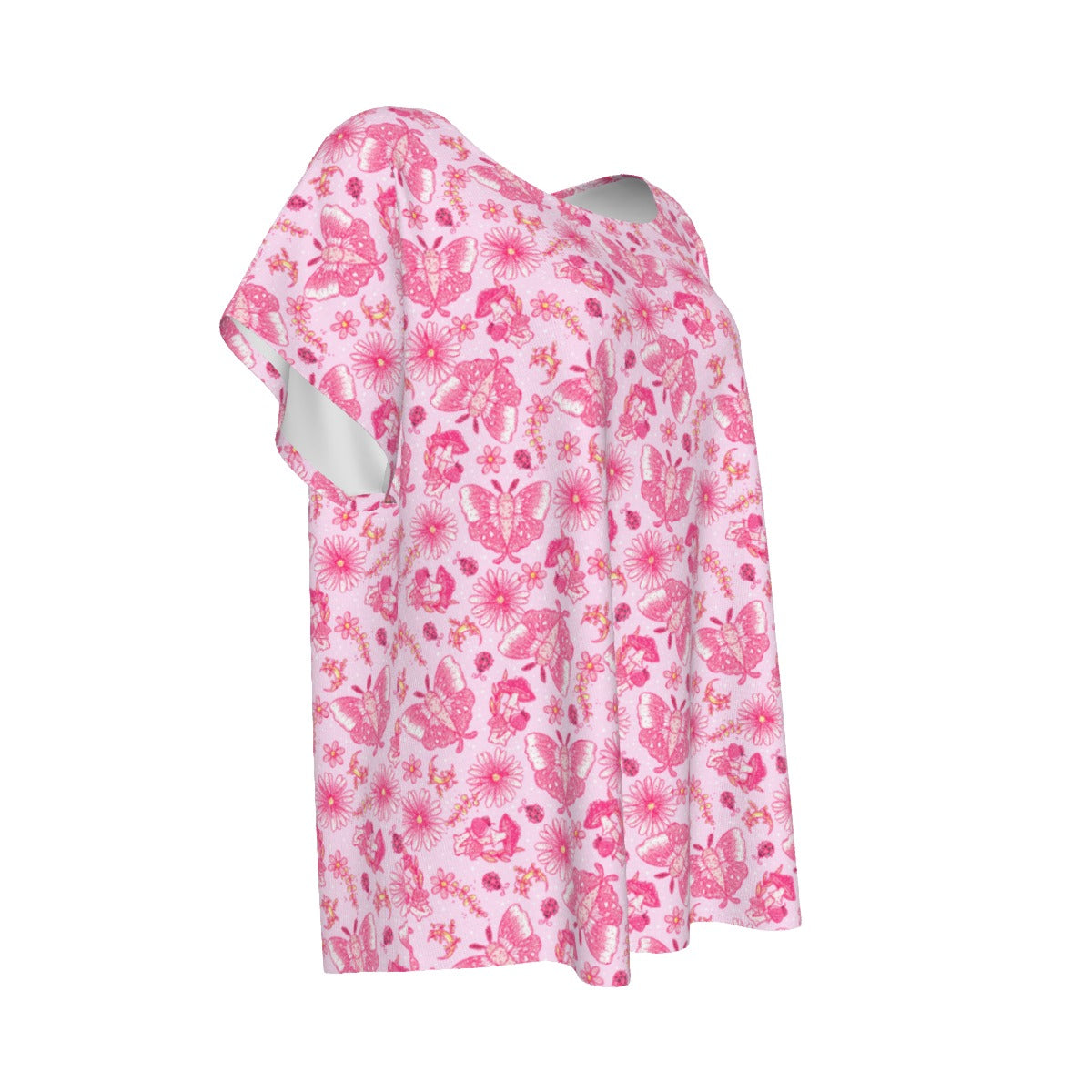 Pink Mushroom Moths - Women’s Relaxed Fit Scoop Tee