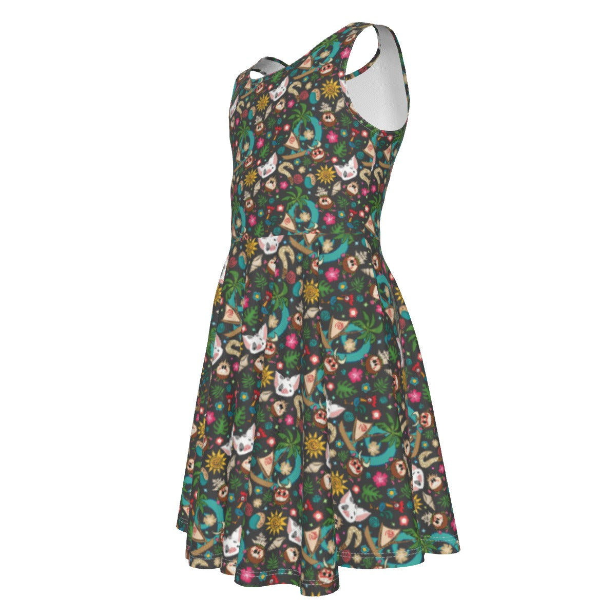 Polynesian Princess Icons - Kid's Sleeveless Skater Dress