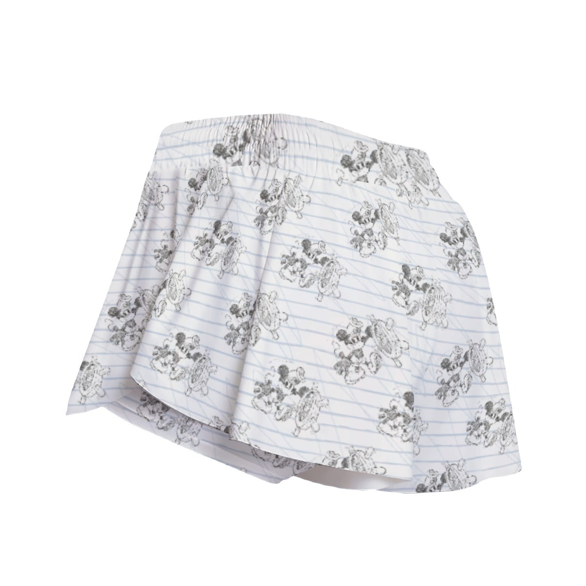 Sketch of Steamboat Mouse - Women's Flowy Pocket Shorts