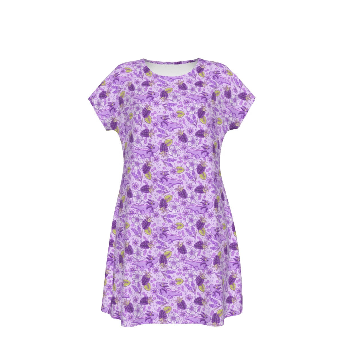 Fruitimals - Blackberry Axolotls - Women's T-Shirt Dress