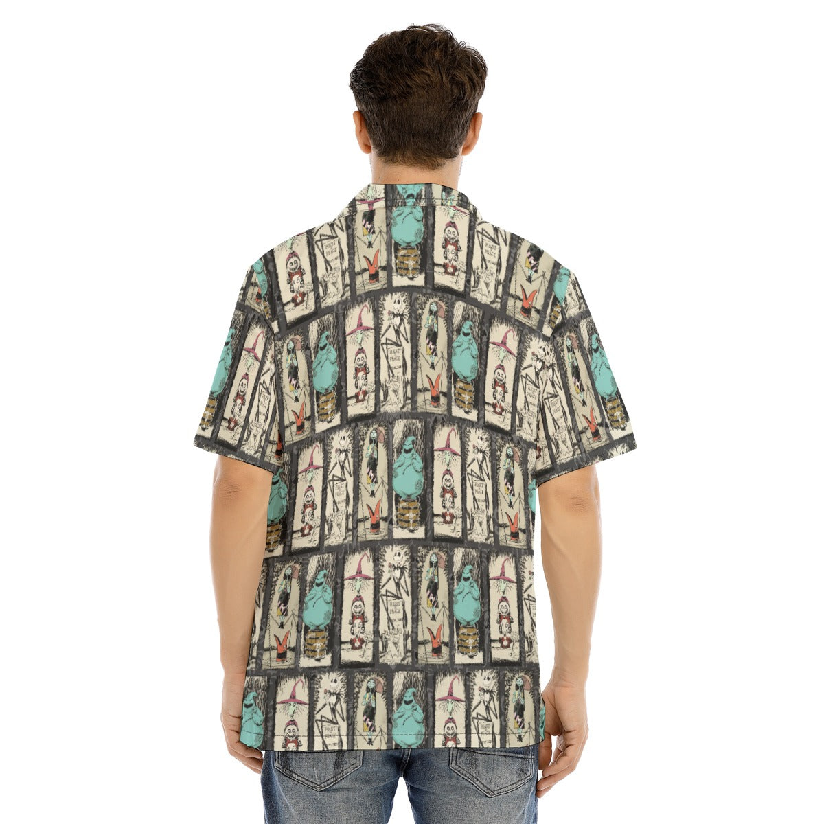 Stretching Haunted Nightmare - Men's Hawaiian Button Up Shirt