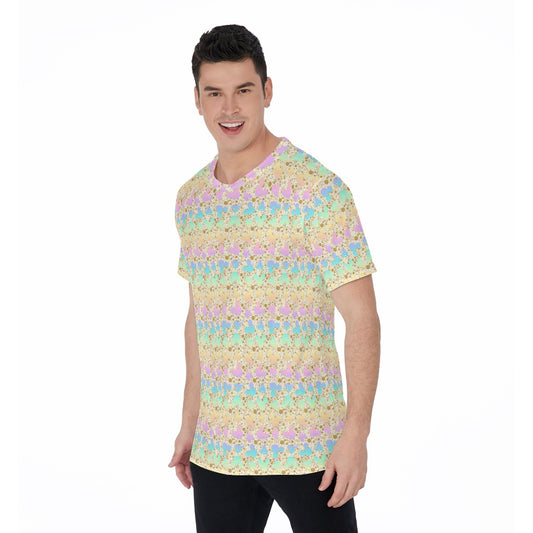 Gold Dot Rainbow Mouse Ears Castle - Men's Short Sleeve T-Shirt