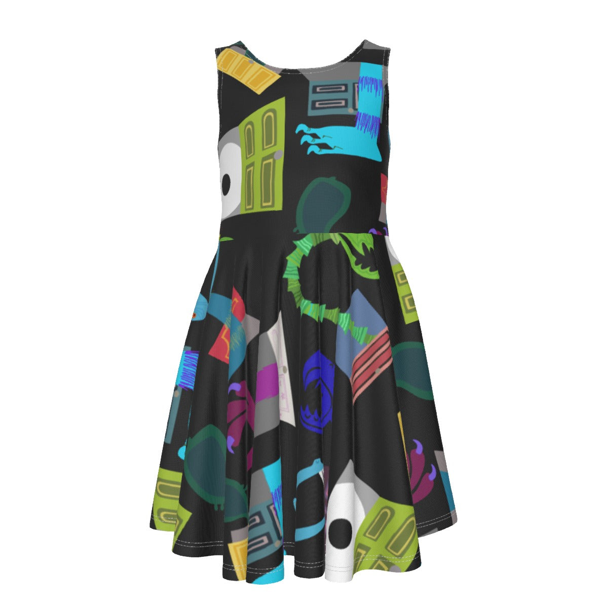 Monsters in Closets - Kid's Sleeveless Skater Dress