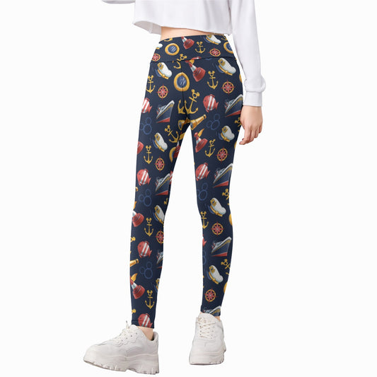 Mouse Ear Nautical Icons - Kid's Leggings