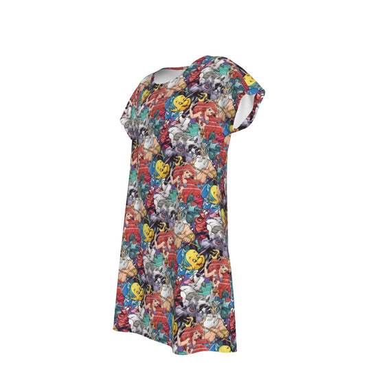 Undersea Crew Sketch - Women's T-Shirt Dress