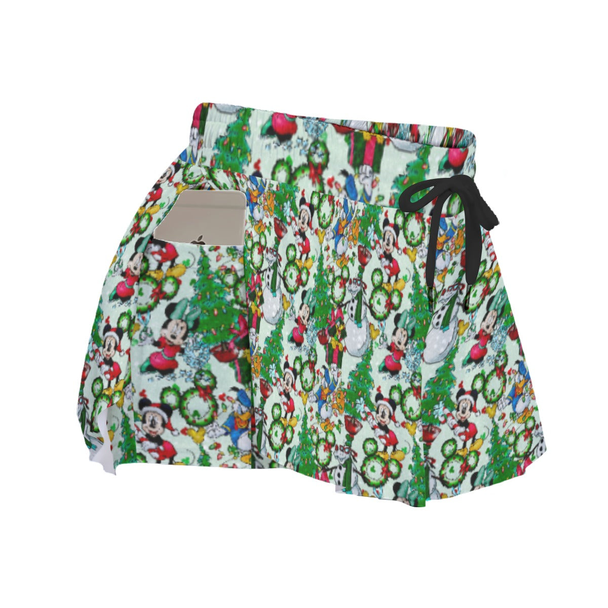 Mickey & Friends Christmas Decorations - Women's Flowy Pocket Shorts