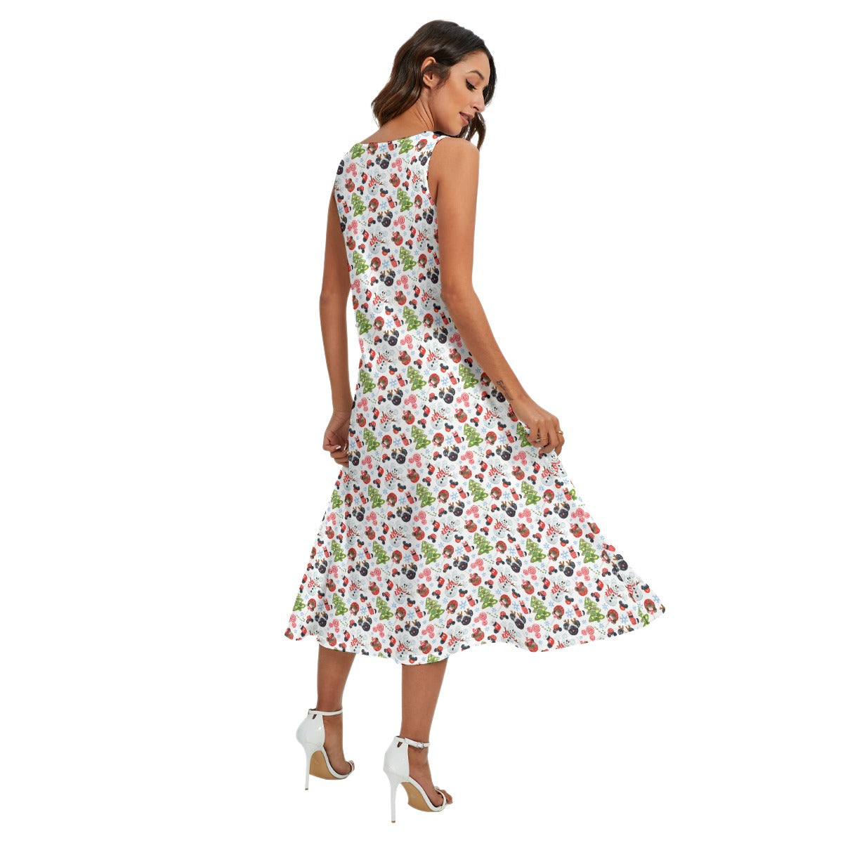Mouse Magic Christmas - Women’s Diagonal Pocket Midi Dress