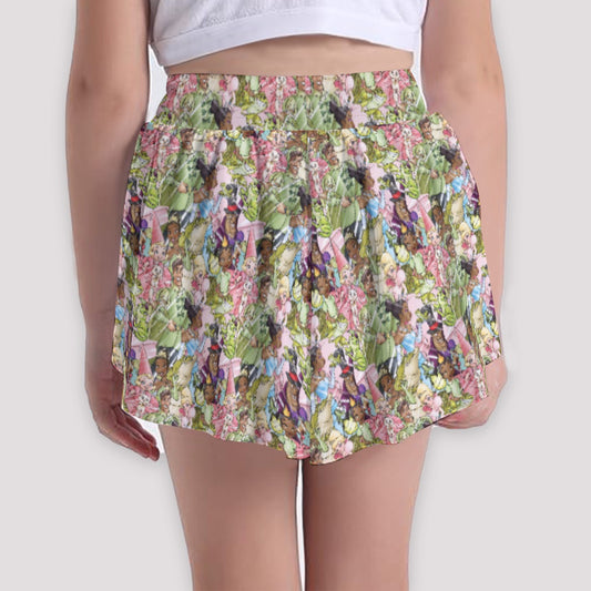 Bayou Royal Sketchched - Girls’ Flowy Pocket Shorts