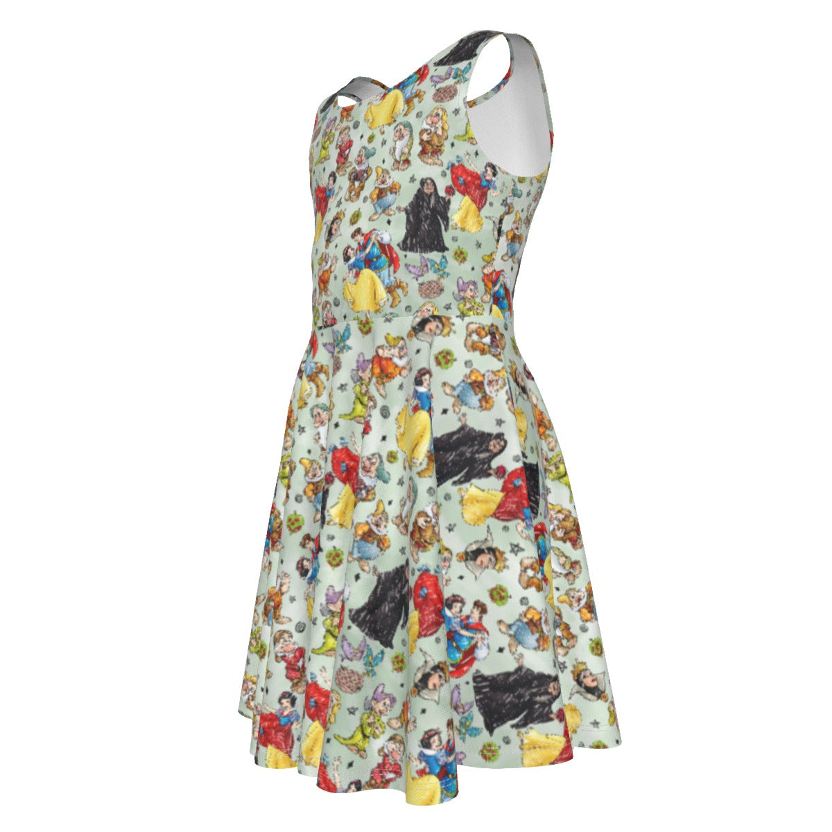 Fairest Crew Sketch - Kid's Sleeveless Skater Dress