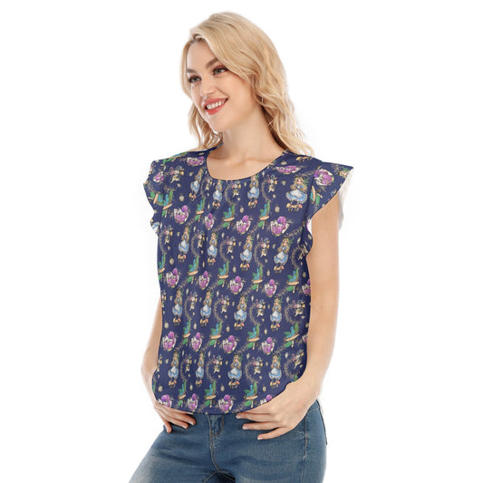 Whimsical Enchanted Forest - Women’s Flutter Sleeve Top