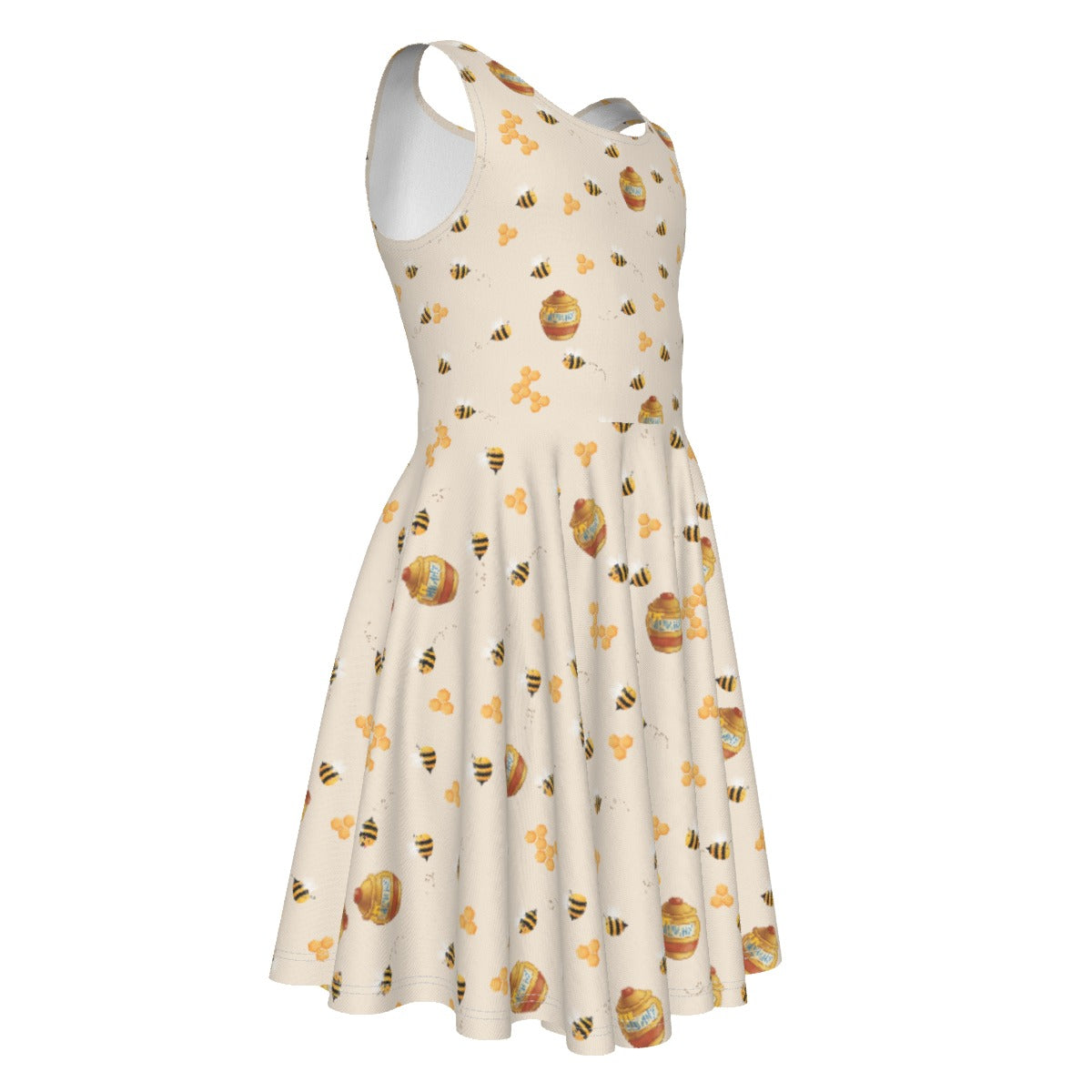Sweet Hunny Pot & Bees- Kid's Sleeveless Skater Dress