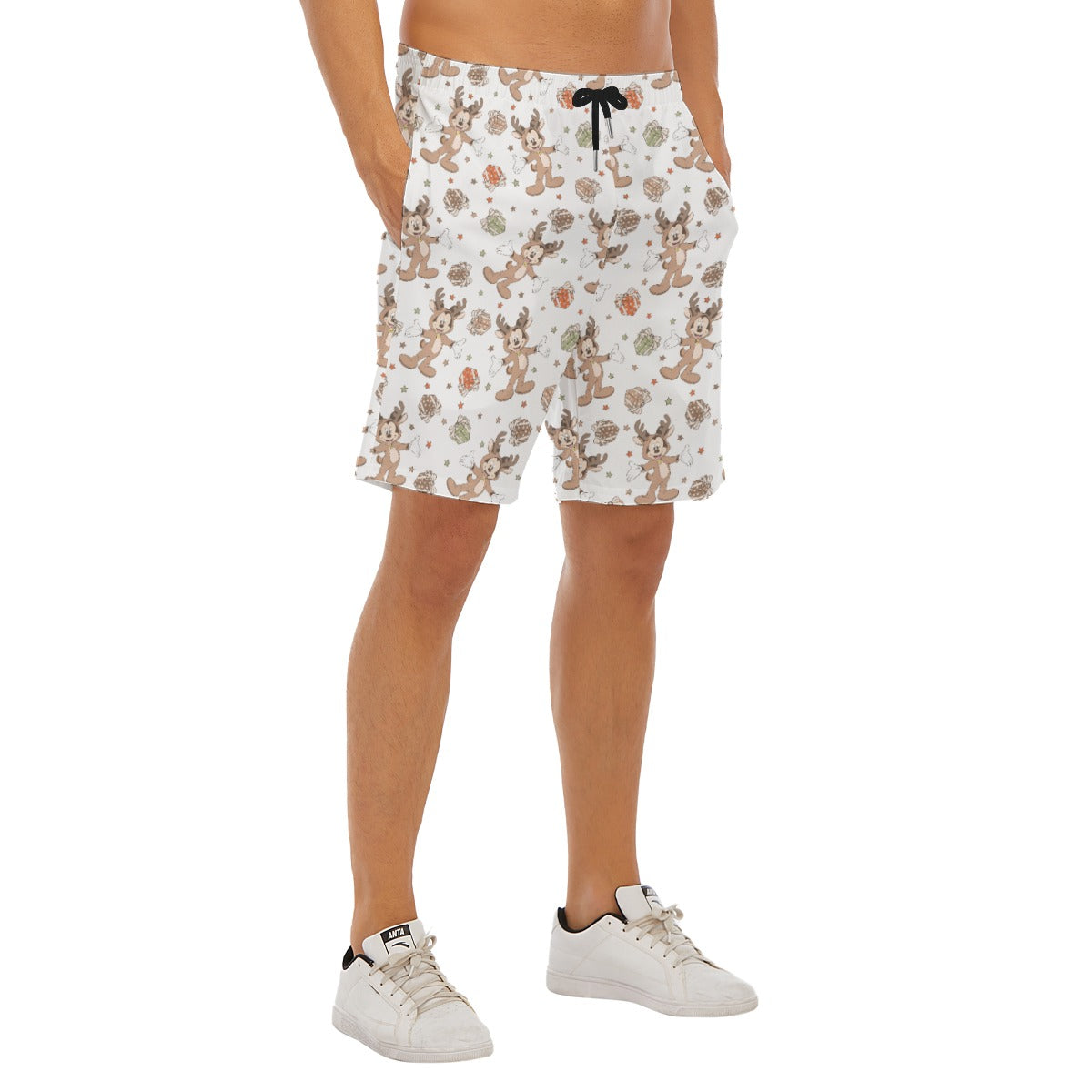 Reindeer Onesie Cheer - Men’s Pocket Beach Shorts