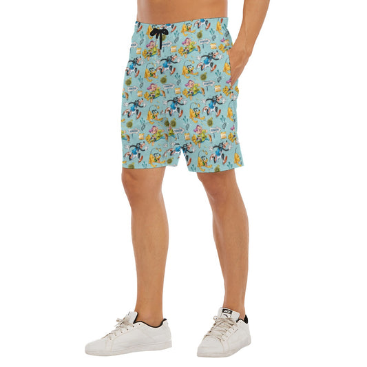 Cheerful Race Day Dashers - Men’s Pocket Beach Shorts