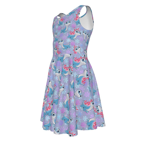 Bruni the Fire Spirit - Kid's Sleeveless Skater Dress