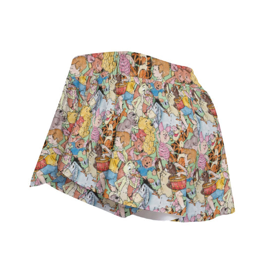 Sketched Hundred Acre Crew - Women's Flowy Pocket Shorts