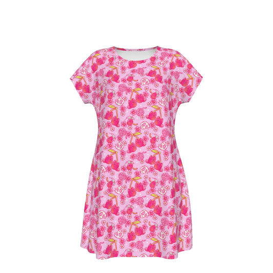 Fruitimals - Cherry Kittens - Women's T-Shirt Dress