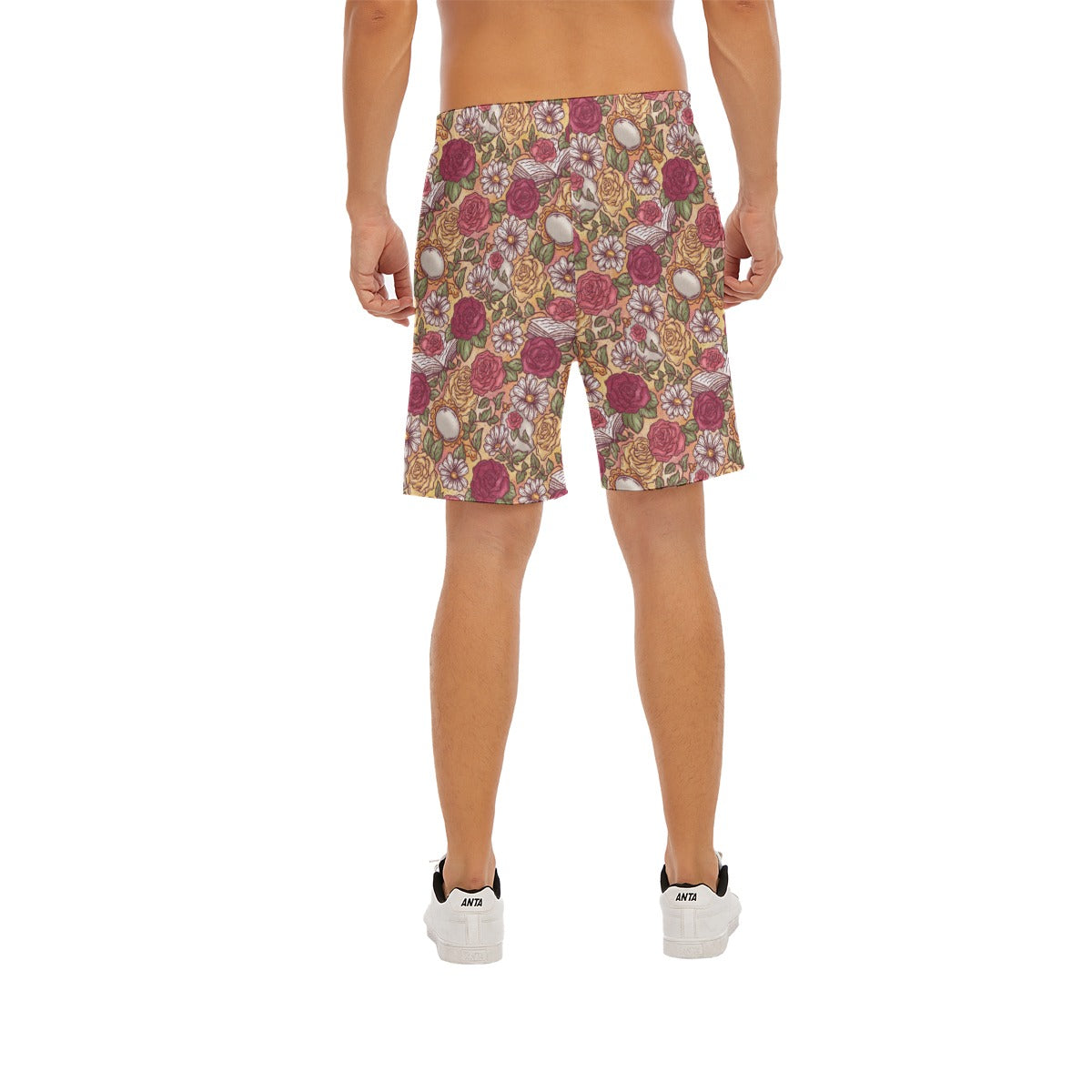 Fairytale Florals – Timeless Tale Blooms - Men’s Pocket Beach Shorts
